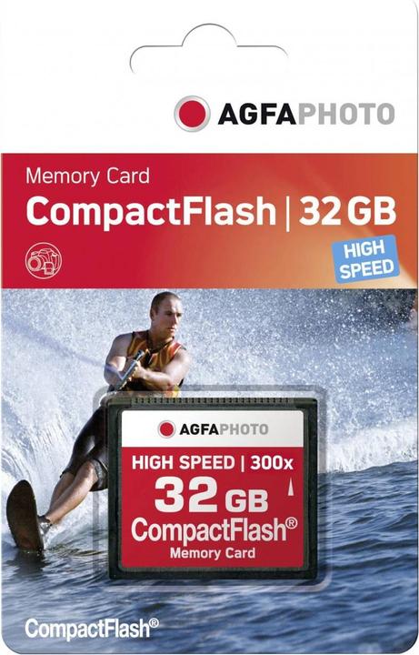 Image du produit AGFAPHOTO Compact Flash 32Go Haute Vitesse 300x MLC (32 Go, CF)