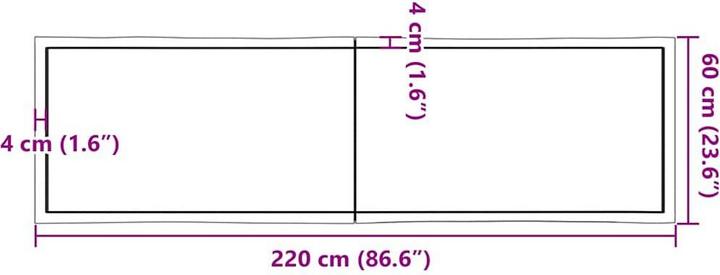 Actual product image VidaXL Aneta (220 x 60 x 6 cm)