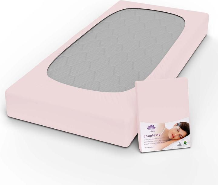 Immagine prodotto Lotus Bettwaren Lenzuolo matrimoniale in jersey Souplesse (120 x 200 cm)