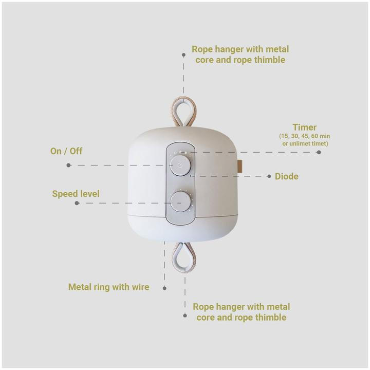 Actual product image Membantu LeeLo01 spring cradle motor with app function