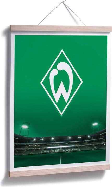 Produktbild SV Werder Bremen Werder Bremen Logo mit Tribüne (50 x 60 cm)