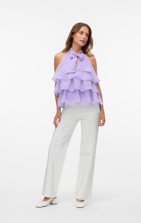 Actual product image Vero Moda VMTESSA Hohe Taille Weiter Beinschnitt Jeans Weit geschnitten (W31/L32)