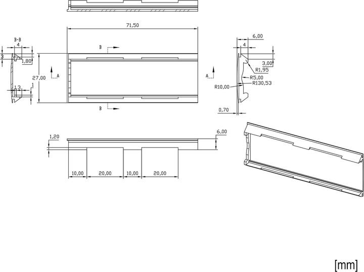 Produktbild Wiltec Namensschild Abdeckung Briefkasten 60x23mm Ersatzteil Postkasten Schild