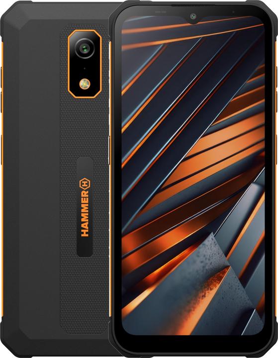 Produktbild Myphone Smartphone Iron Va Wasserdicht stossfest etange (64 GB, Schwarz / Orange, 6.56", Dual SIM, 13 Mpx, 4G)
