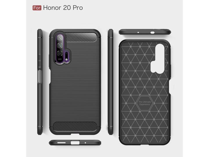 Actual product image Screenguard Honor 20 Pro Cover Carbon Brushed Soft TPU (Honor 20 Pro)