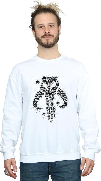 Actual product image Star Wars Mens The Mandalorian Blaster Skull Sweatshirt (S)