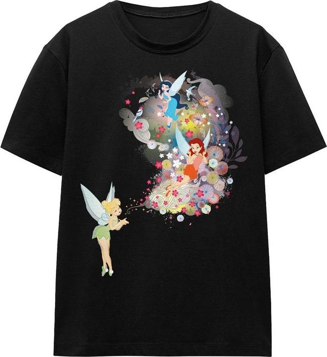 Actual product image Disney Interactive Studios Unisex Adult Fun Tinker Bell Rosetta Silvermist Floral T-Shirt (S)