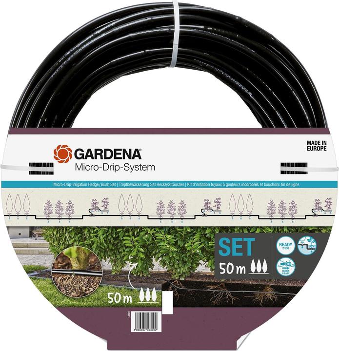 Produktbild Gardena Micro-Drip-System Set Hecke/Sträucher 50m (Tropfbewässerung Set)