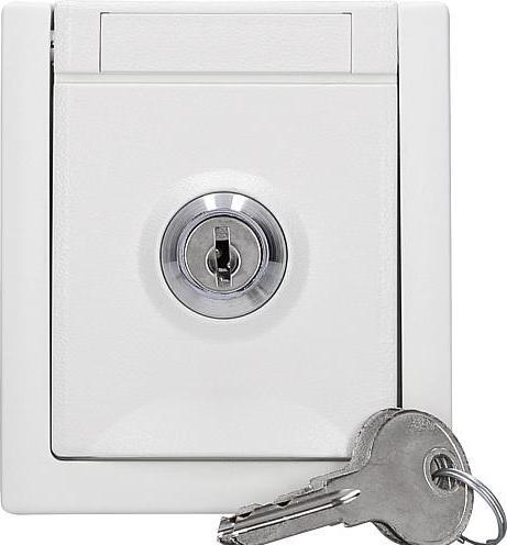Produktbild EGB Pacific FR Schuko-Steckdose abschliessbar weiss Schliessung 5 90591145-DE