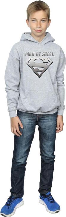 Actual product image Boys Superman Man Of Steel Shield Hoodie (152, 158)