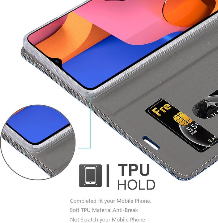 Actual product image Cadorabo Book Jeans Optics Cover (TCL A30, Samsung Galaxy M10s, Samsung Galaxy A20)