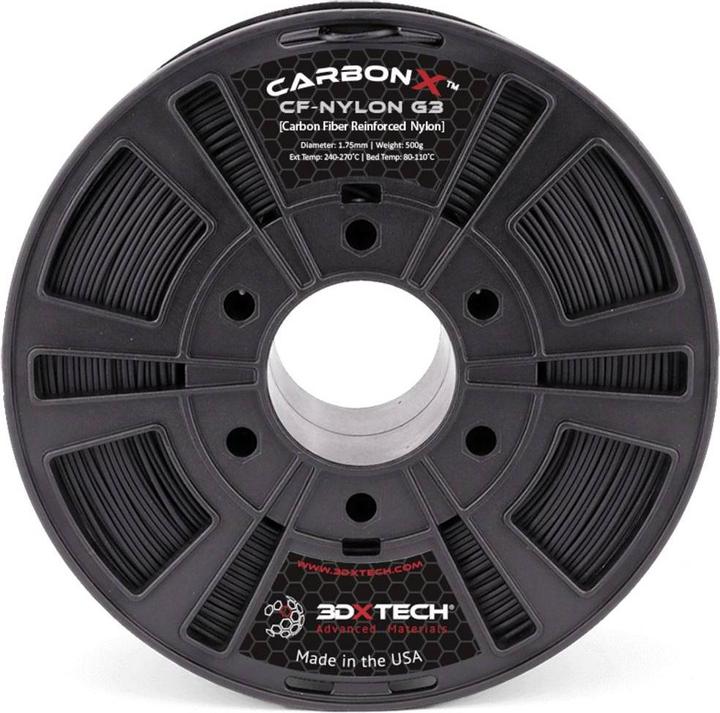 Produktbild 3D Xtech ASA3010750BK0 CarbonX CF-ASA Filament ASA UV-beständig, witterungsbestä (ASA, 1.75 mm, 750 g, Schwarz)