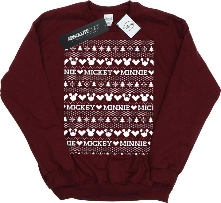 Immagine prodotto Disney Mickey And Minnie Christmas Fair Isle Felpa Ragazze (152, 158)
