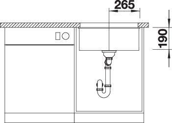 Produktbild Blanco SUBLINE 500-U (Unterbauspüle, 53 cm, 46 cm)