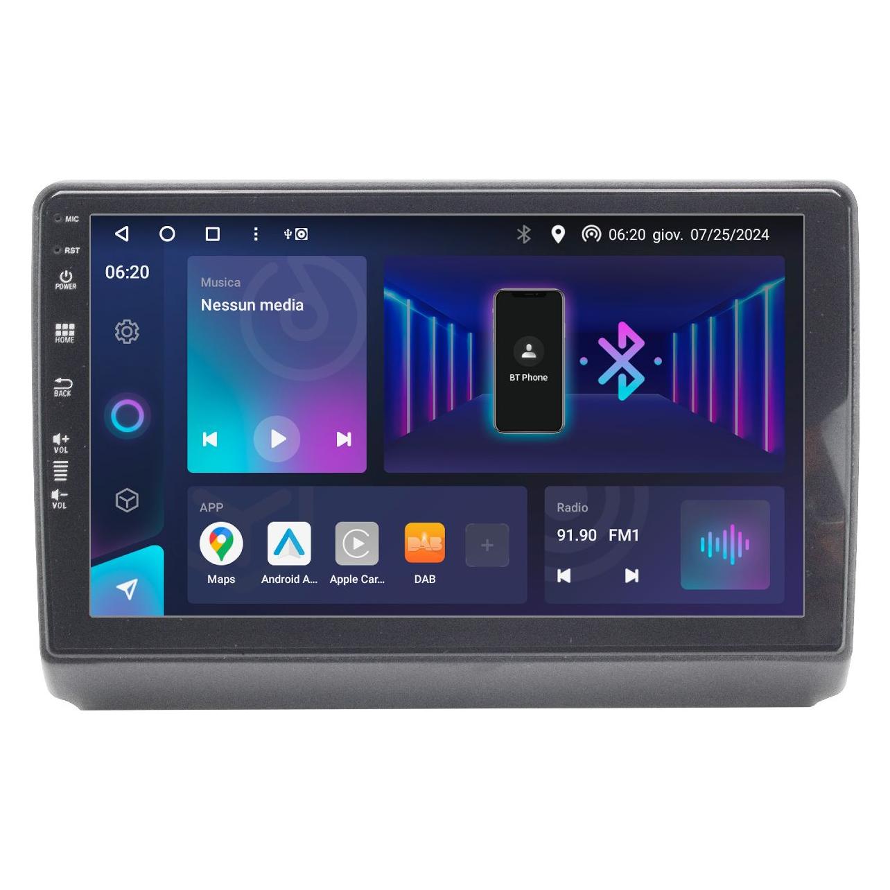 MASCHERINA AUTORADIO DOPPIO 2 DIN NERA KIA RIO VANO CORNICE 2012>2015