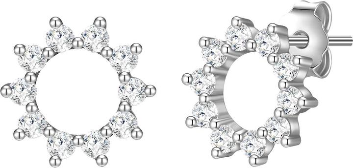 Glanzstücke München Damen Blume/Kreis Sterling Silber Zirkonia silber - 31600 (Sterling Silber)