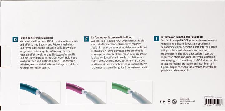 Actual product image Koor Hula Hoop Reifen (100 cm, 1200 g)