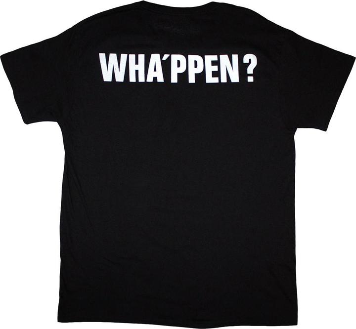 Actual product image The Next Beat Unisex Adult Wha'ppen Back Print T-Shirt (L)