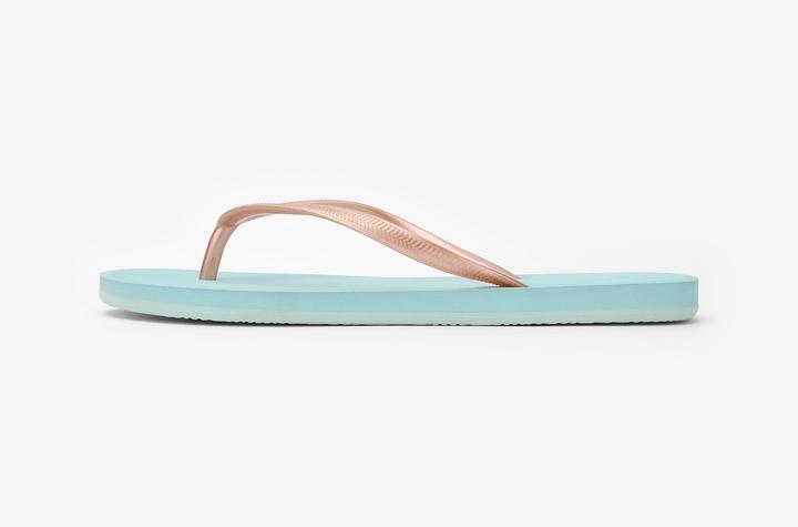 Produktbild Olaian Zehensandalen Damen 500 Gold blau (39)