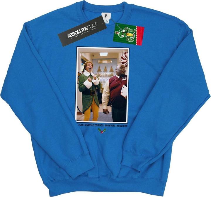 Actual product image Elf Mens OMG Santa Photo Sweatshirt (L)