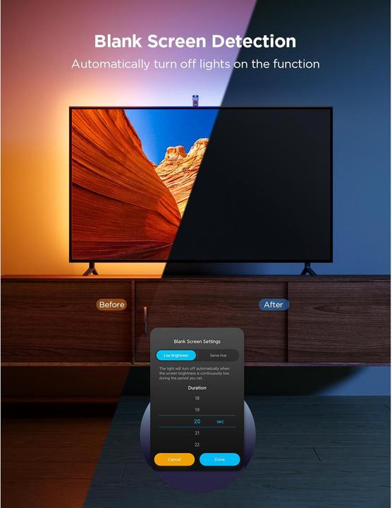 Immagine prodotto Govee Envisual TV Backlight T3, 75-85, RGBICW, WiFi, BT (Multicolore, 500 cm, Interno)