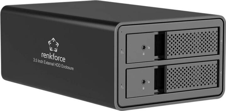 Renkforce RF-6647596 8.9 cm (3.5 Zoll) Festplattengehäuse 2 Bay 3.5 Zoll USB-A ( (3.5")