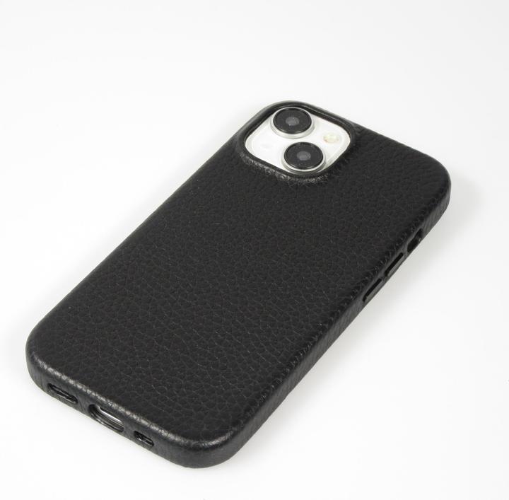 Actual product image PhoneLook Cover Fully grained luxury calfskin with metal buttons and MagSafe (Apple iPhone 14)