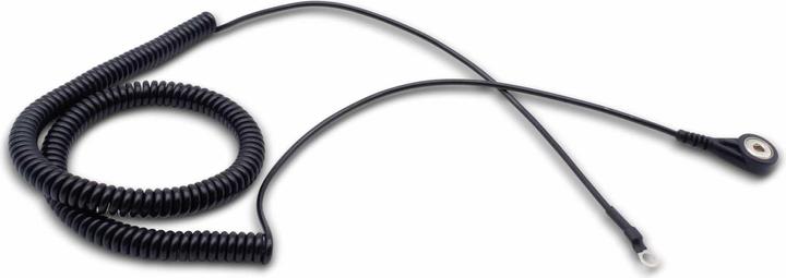 Image du produit Quadrios Câble de mise à la terre ESD 3.60 m Bouton-poussoir 4 mm, connexion par cosse annulaire