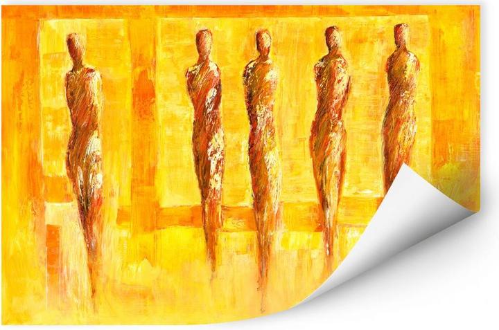 Produktbild Trenddeko Fünf Figuren in Gelb (100 x 70 cm)