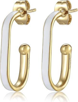 Sagapo S'Agapõ - Gold-plated oval earrings with Vibes SVB28 enamel