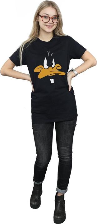 Actual product image Looney Tunes Womens/Ladies Daffy Duck Face Cotton Boyfriend T-Shirt (XL)