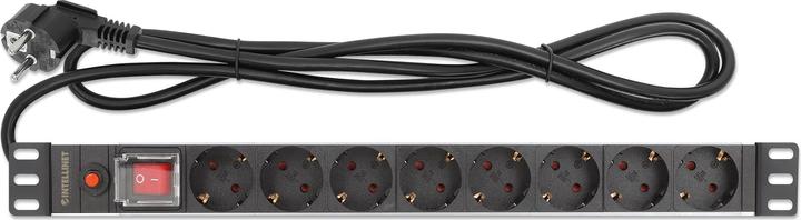 Actual product image Intellinet Socket strip 8-fold Schuko with overload protection (8 x, CEE 7/3, 3 m)