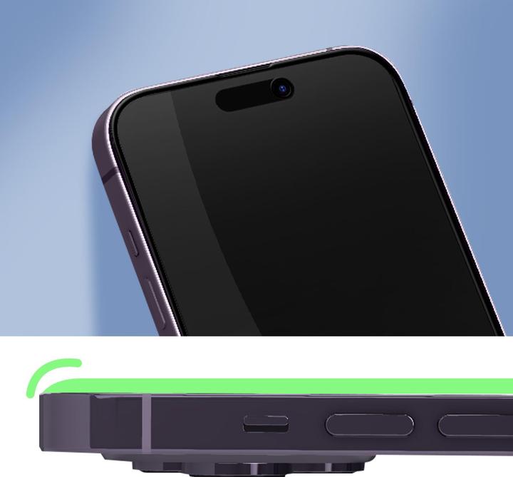 Actual product image Avizar Privacy display film, tempered glass (1 Piece, Apple iPhone 14 Pro)
