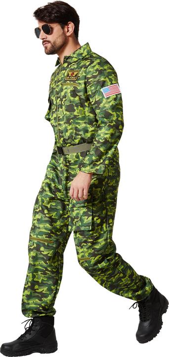Actual product image tectake Men's Fancy Dress Costume - Air Force Pilot Camouflage (XL)