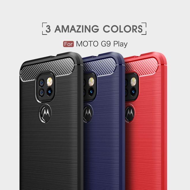 Productafbeelding MU Style Koolstofvezel TPU Softcase-serie (Motorola Moto G9 Play)