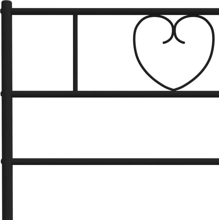 Produktbild VidaXL Bettgestell mit Kopfteil Metallbett Bett Doppelbett Schwarz 140x200cm (140 x 200 cm)