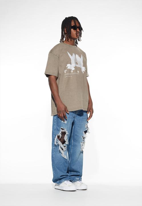 Produktbild Lost Youth LY ACID WASHED TEE DOVE - 105673 (M, L)