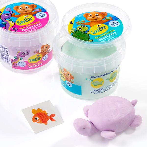 Image du produit dm SauBär Pâte à modeler pour le bain avec tatouage (Bain moussant)