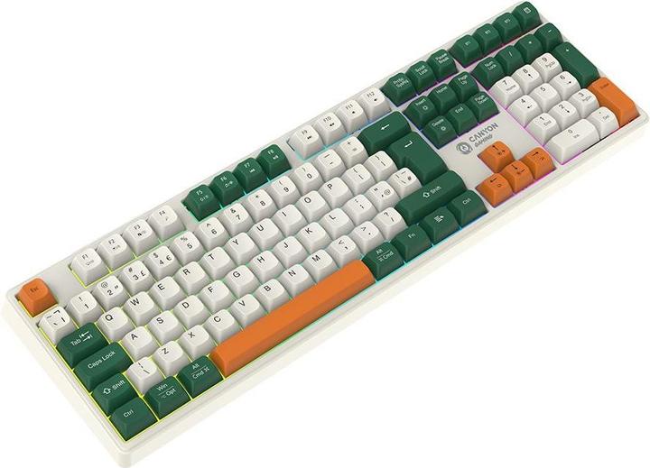 Produktbild Canyon Computertastatur Tastatur Shadder GKW-11 Mech RGB UK/US Wireless White