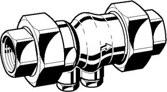 Actual product image Honeywell DVGW backflow preventer, PN 16, DN 25 (R 1), with 2 IT grommets