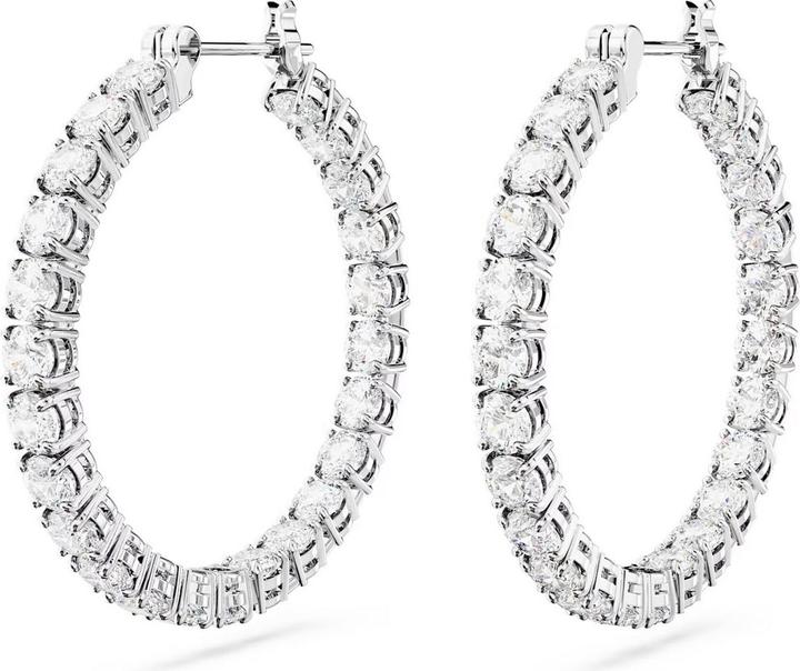 Produktbild Swarovski Matrix Kreolen Rundschliff Weiss (Swarovski Metall)