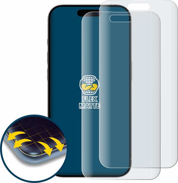 Actual product image BROTECT Full-Cover Protector Matte (2 Piece, Apple iPhone 15 Pro Max)