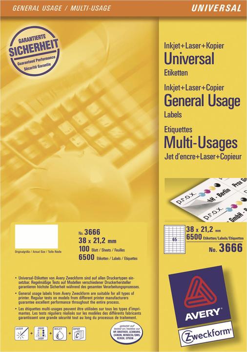 Image du produit Avery Universel