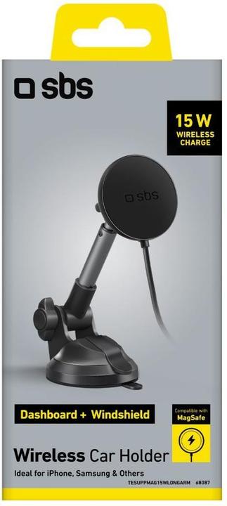 Actual product image SBS Wireless telescopic car mount with suction cup for smartphones and iPhones