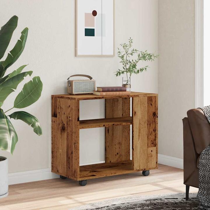 Produktbild VidaXL Beistelltisch Altholz-Optik 70x35x55 cm Holzwerkstoff Ablagetisch (70 x 35 x 55 cm)