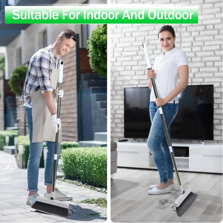Immagine prodotto Plutoos 3 in 1 Besen und Kehrschaufel Set mit langem Stiel, 90 Grad Windschutz Design