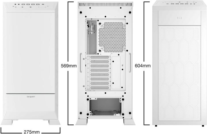 Actual product image be quiet! DARK BASE PRO 901 White (ATX, XL-ATX, mATX, Mini-ATX)