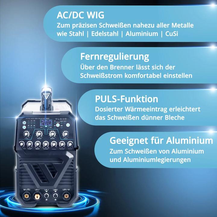 Actual product image Stahlwerk Welding machine AC/DC TIG 200 Pulse ST IGBT fully equipped