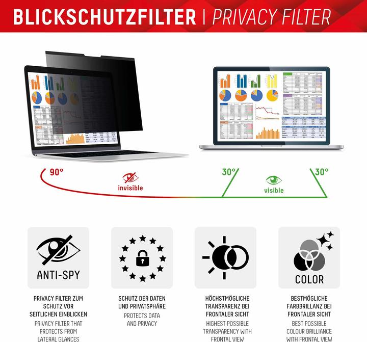 Actual product image Displex Privacy Safe, Laptop Blickschutzfilter (14.20", 16 : 9)