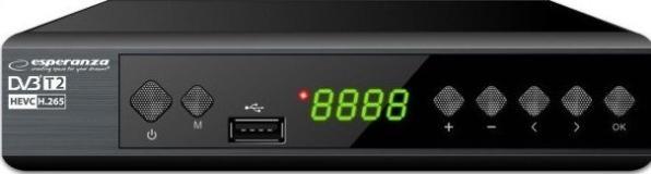 Immagine prodotto Esperanza EV111P Ricevitore digitale DVB-T2 H.265 (DVB-T/T2, DVB-S, DVB-C/T2)